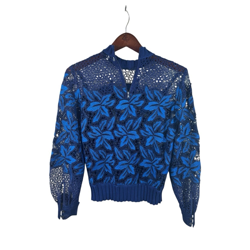 Sea New York Crotchet‎ Sweater Mesh Embroidered size XS